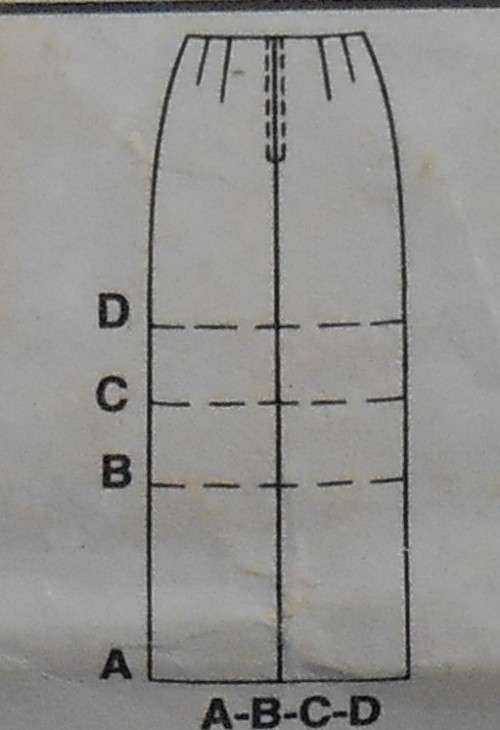 McCALLS 9356  SKIRT IN 4 LENGTHS SIZE C10-12-14  COMPLETE