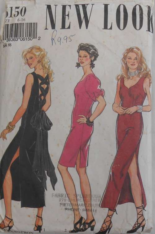 NEW LOOK PATTERNS 6150 DRESS WITH BACK FEATURE TIES- - SIZE 6-16 SEE LISTING