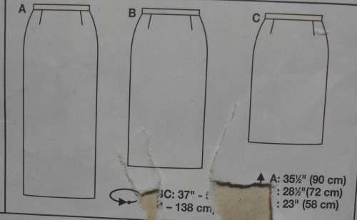BURDA PATTERNS 8765 SET OF SKIRTS SIZE 10 - 28 COMPLETE