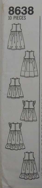 SIMPLICITY 8638 GIRLS PINAFORE SIZE AA 6-8 YEARS COMPLETE