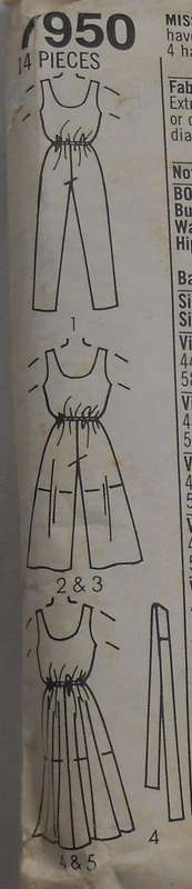 SIMPLICITY PATTERNS 7950 DRESS & JUMPSUIT SIZE  N 10-12-14 COMPLETE