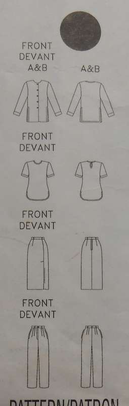 BUTTERICK 4582 JACKET-TOP-SKIRT-PANTS SIZE 12-14-16 COMPLETE