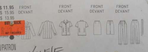 BUTTERICK 5147 JACKET-BELT-BLOUSE--SKIRT-PANTS SIZE 12-14-16 COMPLETE-UNCUT-F/FOLDED