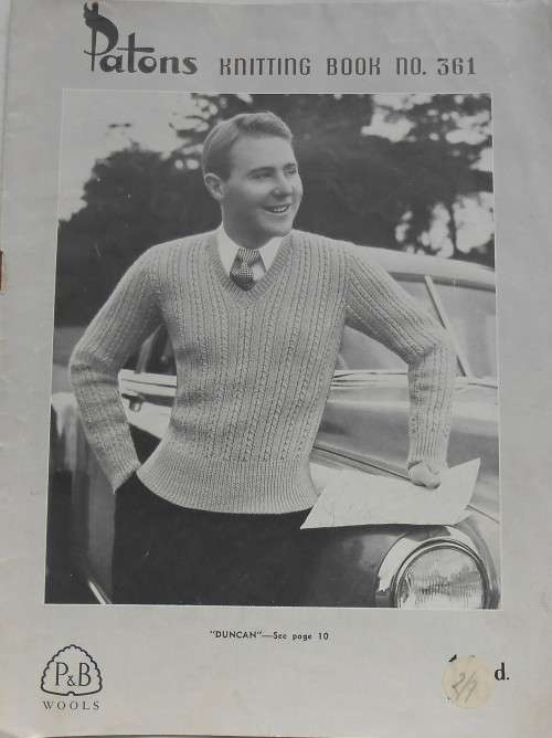 PATONS #361  MEN`S KNITTING BOOK PAGES 16 PAGES