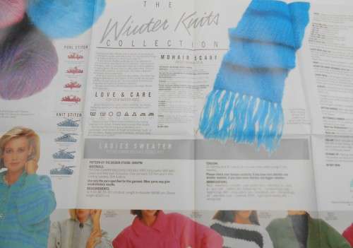 PATONS - LADIES  MOHAIR SCARF AND SWEATER