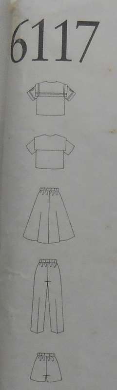 NEW LOOK PATTERNS 6117 GIRLS TOPS-SKIRT-PANTS-SHORTS SIZE 3-9 YEARS COMPLETE-PART CUT
