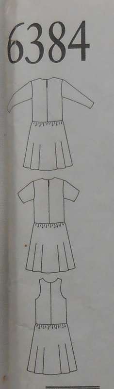 NEW LOOK PATTERNS 6384 DROPPED WAIST DRESSES SIZE 8 - 18 - NO SEWING INSTRUCTIONS