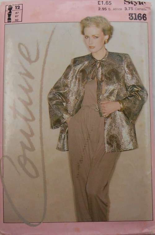 STYLE COUTURE 3166  CARDIGAN-TOP-PANTS-SKIRT SIZE 12 BUST 87 CM COMPLETE