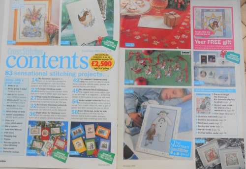 CROSS STITCHER  MAGAZINE UK ISSUE 24 DECEMBER 2001 WITH PATTERNS-100 PAGES