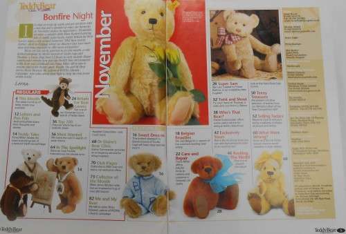 TEDDY BEAR CLUB INTERNATIONAL MAGAZINE - UK NOVEMBER 2001 - VOL 6 ISSUE 1 - 84 A4 PAGE MAGAZINE