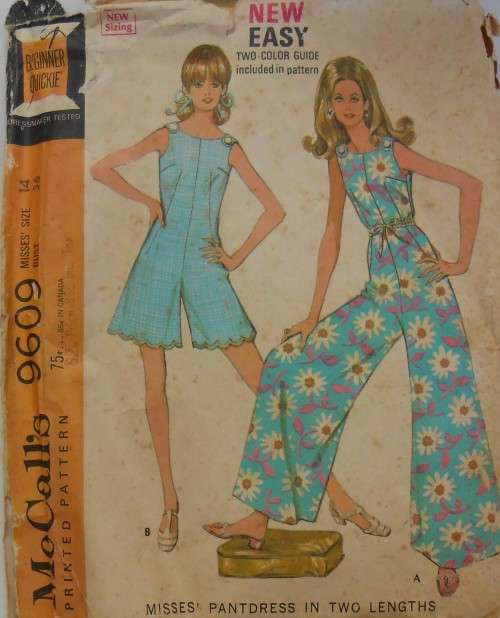 VINTAGE McCALLS 9606  PANTSRESS SIZE 14  BUST 36 - COMPLETE