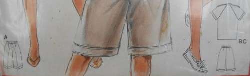 BURDA 5999 JACKET-SHIRT-SHORTS SIZE 8-10-12-14-16-18-20 COMPLETE