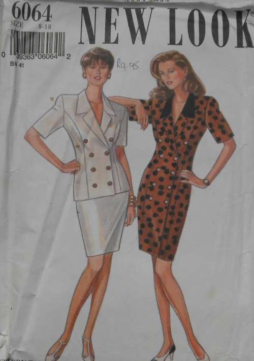 NEW LOOK PATTERNS 6064  DRESS-TOP-SKIRT SIZE  8 - 18 COMPLETE