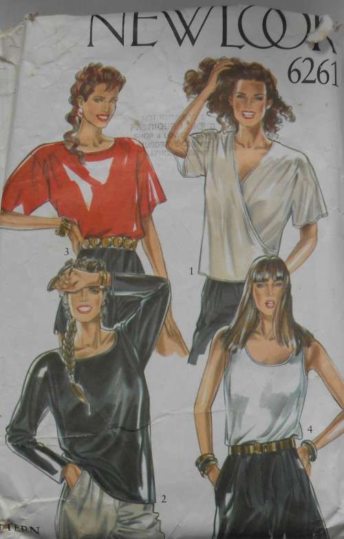 NEW LOOK PATTERNS 6261  SET OF TOPS SIZE 8 - 18 COMPLETE