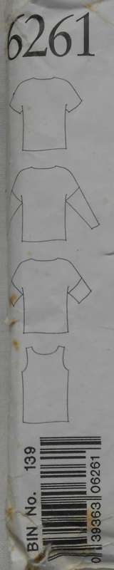 NEW LOOK PATTERNS 6261  SET OF TOPS SIZE 8 - 18 COMPLETE