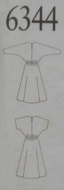 NEW LOOK PATTERNS 6344  BATWING SLEEVED DRESS SIZE 8 - 18 COMPLETE
