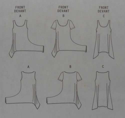 VOGUE V8651  SET OF TUNIC TOPS SIZE Y XS-S-M (4-14) COMPLETE