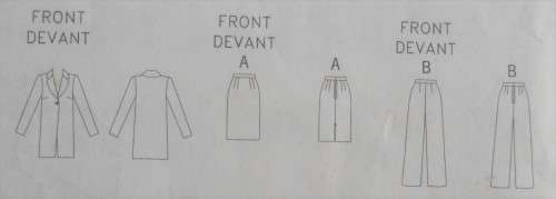 BUTTERICK PATTERN 6337  JACKET-PANTS-SKIRT  SIZES 12 + 14 + 16  COMPLETE