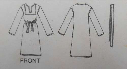 BUTTERICK PATTERN 5028 DRESS & BELT SIZE 16 BUST 38` COMPLETE-UNCUT-F/FOLDED