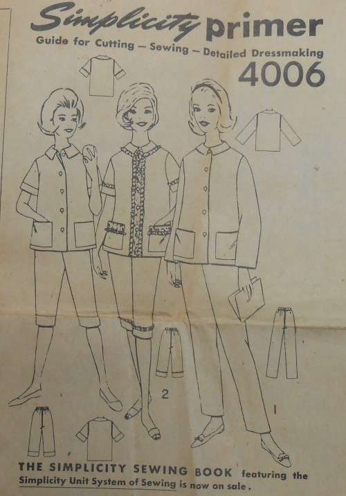 V/VINTAGE SIMPLICITY 4006 PJS IN 2 LENGTHS SIZE 14 BUST 34 SEE LISTING