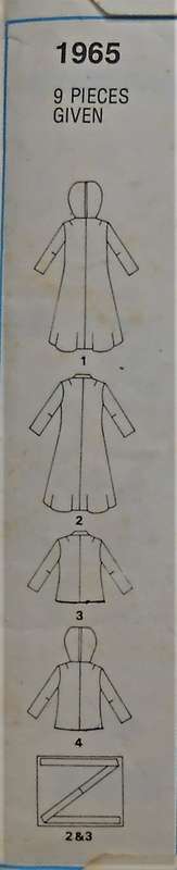 STYLE 1965 KIDS ROBE IN 2 LENGTHS SIZE 10 YEARS BREAST 73 CM - COMPLETE