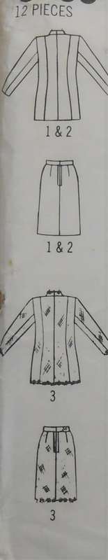 SIMPLICITY 8433 SEMI FITTED SUIT WITH LINED JACKET SIZE 12 COMPLETE