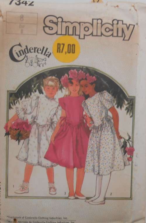 SIMPLICITY 7342 GIRLS DRESS SIZE 8 YEARS COMPLETE