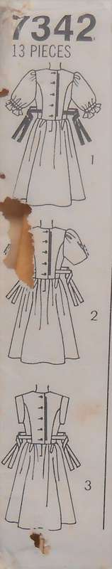 SIMPLICITY 7342 GIRLS DRESS SIZE 8 YEARS COMPLETE