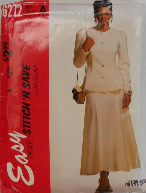 McCALLS 6272  TWO PIECE DRESS SIZE 10-12-14-16 COMPLETE