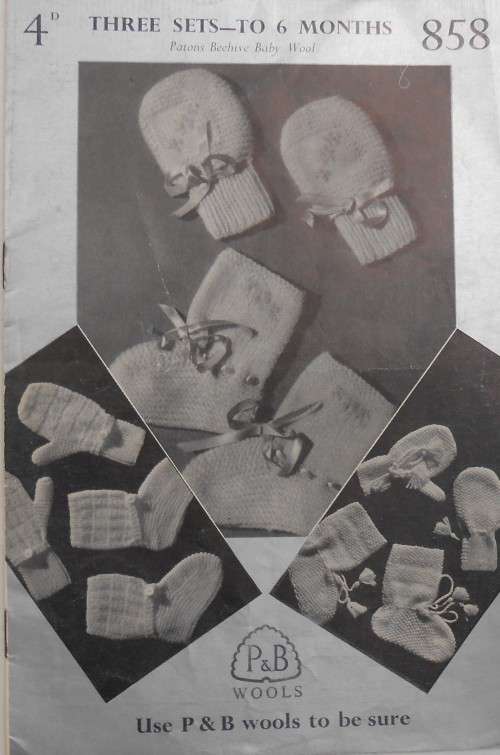 PATONS  P&B 858 - THREE SETS OF MITTS
