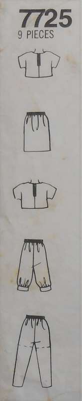 SIMPLICITY 7725 GIRLS PANTS/SHORTS-TOP-SKIRT SIZE AA 7-10 YEARS COMPLETE