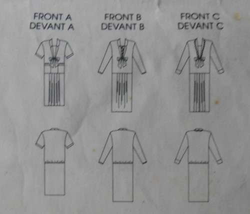 VOGUE PATTERN DRESS WITH COLLAR VARIATIONS 9809 SIZE 8-10-12 COMPLETE-UNCUT-F/FOLDED