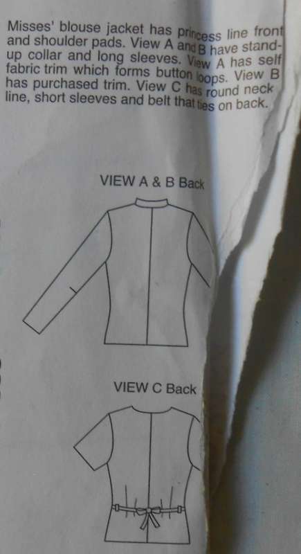 KWIK SEW 2454 BLOUSE JACKET SIZE XS-S-M-L-XL 31 1/2-45 COMPLETE-UNCUT-F/FOLDED