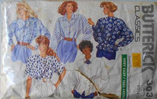 BUTTERICK 3030 SET OF BLOUSES SIZES 12-14-16 SEE LISTING