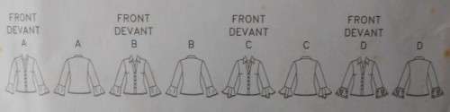 BUTTERICK 4024 SEMI FITTED SHIRT SIZE 14-16-18 COMPLETE
