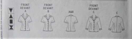 VERY EASY VOGUE V8248 SET OF SHIRTS SIZE AA 6-8-10-12 COMPLETE-UNCUT-F/FOLDED
