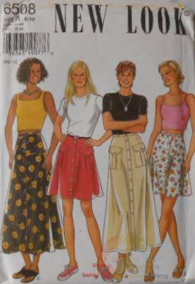 NEW LOOK 6508 SET OF SKIRTS SIZE 8-18 COMPLETE