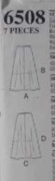 NEW LOOK 6508 SET OF SKIRTS SIZE 8-18 COMPLETE