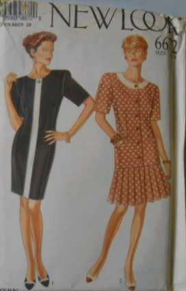 NEW LOOK PATTERNS  6672 DRESSES SIZE 8-18 COMPLETE-UNCUT-F/FOLDED
