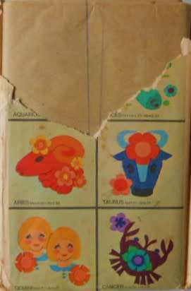 VINTAGE SIMPLICITY 8431 SIGNS OF THE ZODIAC APPLIQUE & EMBROIDERY COMPLETE-UNCUT-F/FOLDED