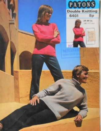PATONS 6401 CLASSIC PULLOVERS WITH POLO OR ROUND NECK TO FIT 34- 44