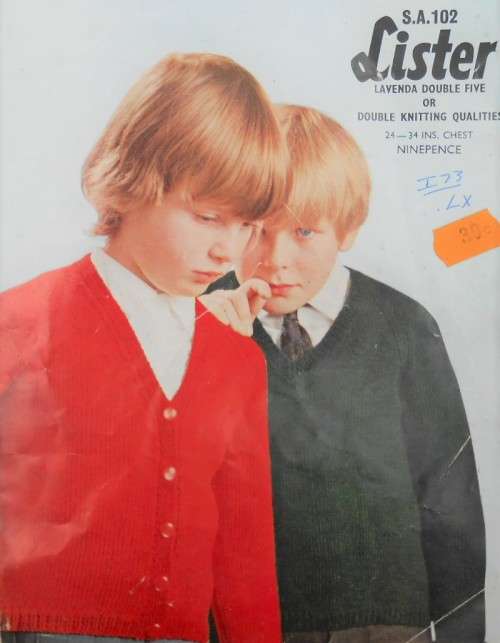 LISTER S.A. 102 BOYS & GIRLS PULLOVER & CARDIGAN SIZES 24- 34
