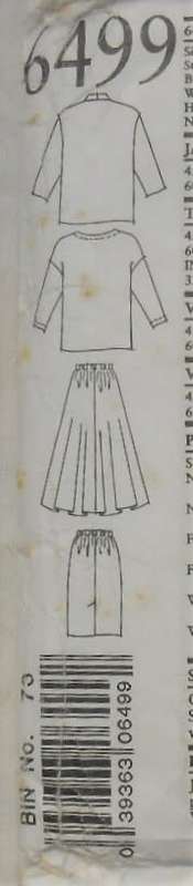 NEW LOOK PATTERNS 6499 SKIRT-TOP SIZE 8-20 SEE LISTING