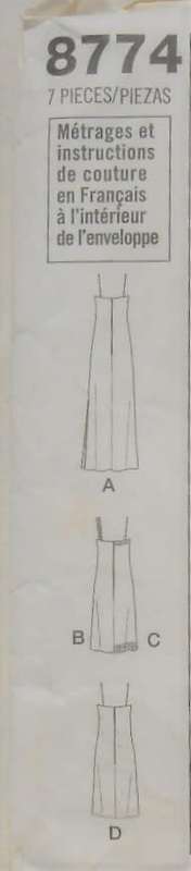 SIMPLICITY 8774 FITTED DRESS WITH SHOULDER STRAP VARIATIONS SIZE A 6-16 COMPLETE