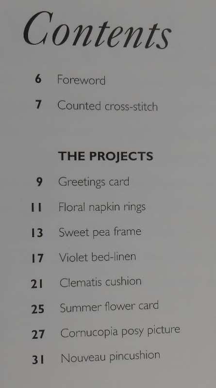 THE CROSS STITCH TREASURY - FLOWERS - 36 PAGE HARDCOVER BOOK