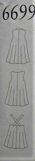 NEW LOOK PATTERNS 6699 LOOSE FITTING CROSSOVER TOPS SIZE 8-18 COMPLETE CUT TO 14/16