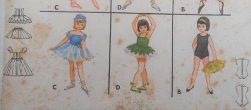 VINTAGE BUTTERICK 3168 SET OF GIRLS DANCING DRESSES  SIZE 4 YEARS BREAST 23 COMPLETE-UNCUT-F/FOLDED