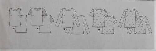 BUTTERICK B6100  SEMI FITTED PULLOVER TOPS SIZE F5 16-18-20-22-24 COMPLETE CUT TO SIZE 22