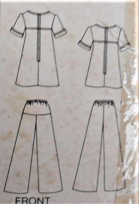 BUTTERICK 3210 MATERNITY PINAFORE-TOP-PANTS SIZE 12 BUST 34 COMPLETE