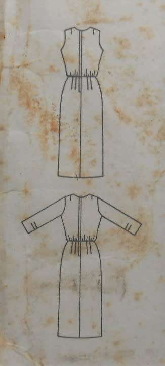 VINTAGE BUTTERICK 3251 ONE PIECE DRESS  SIZE 14 BUST 34 COMPLETE